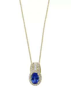 Cheap 🎉 1.8 ct. t.w. Tanzanite and 3/8 ct. t.w. Diamond Pendant in 14k Yellow Gold by Effy® 😍
