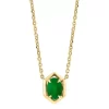 Budget 🌟 925 Gold Plated Silver Emerald Oval Necklace by Effy® 🎉