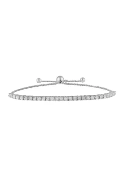 Outlet 😉 Sterling Silver 1/4 ct. t.w. Diamond Miracle Set Bolo Bracelet by Effy® 🛒