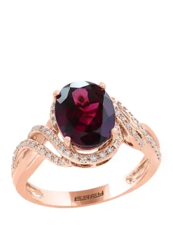 Brand new ⭐ 1/4 ct. t.w. Diamond and 2.9 ct. t.w. Rhodolite Ring in 14K Rose Gold by Effy® 😀 -Effy® Sales Shop Belk 4171