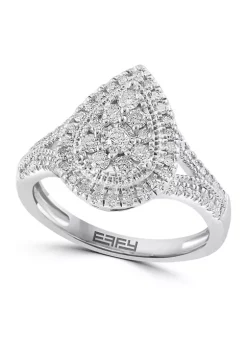 Deals 🎁 5/8 ct. t.w. Diamond Miracle Set Cluster Ring in Sterling Silver by Effy® 🥰