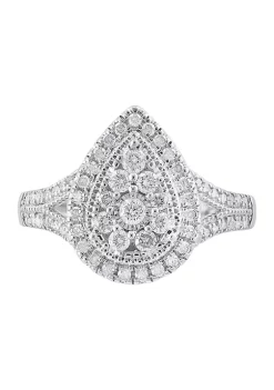 Deals 🎁 5/8 ct. t.w. Diamond Miracle Set Cluster Ring in Sterling Silver by Effy® 🥰 -Effy® Sales Shop Belk 4174