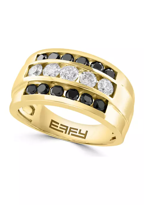 Cheapest 😀 Men's 1.92 ct. t.w. Black Diamond Ring in 14K Yellow Gold by Effy® 🛒 1 Cheapest 😀 Men's 1.92 ct. t.w. Black Diamond Ring in 14K Yellow Gold by Effy® 🛒