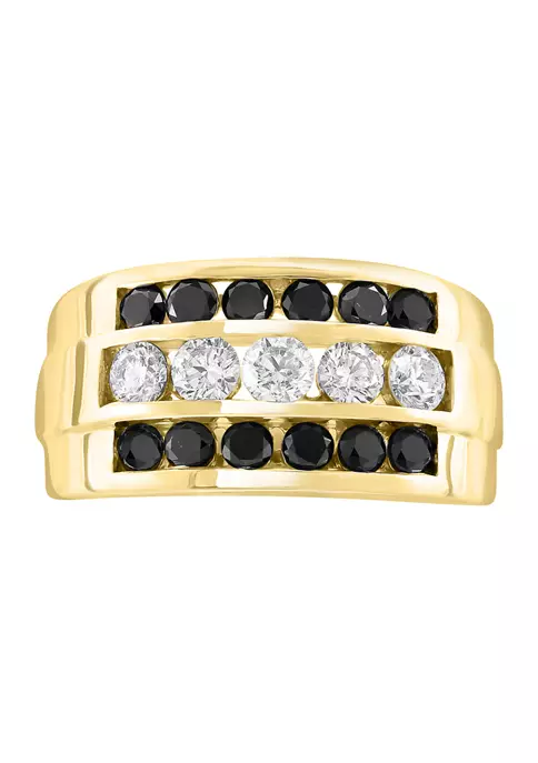 Cheapest 😀 Men's 1.92 ct. t.w. Black Diamond Ring in 14K Yellow Gold by Effy® 🛒 2 Cheapest 😀 Men's 1.92 ct. t.w. Black Diamond Ring in 14K Yellow Gold by Effy® 🛒 - Image 2