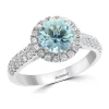 Coupon 🎁 14K White Gold Diamond and Aquamarine Ring by Effy® 🎁