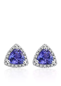 Wholesale ⌛ Tanzanite and Diamond Earrings in 14K White Gold by Effy® 🌟
