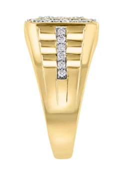 Outlet 😉 Men's Diamond Ring in 14K Yellow Gold by Effy® 👏 -Effy® Sales Shop Belk 4201