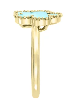 Wholesale 🎁 1.25 ct. t.w. Turquoise Ring in 14K Yellow Gold by Effy® 👍 -Effy® Sales Shop Belk 4228