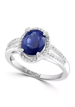 Promo 🔥 14K Yellow Gold Diamond and Natural Sapphire Ring by Effy® 💯 -Effy® Sales Shop Belk 4239