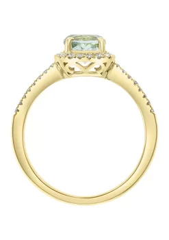 Hot Sale 👏 3/4 ct. t.w. Green Amethyst and 1/5 ct. t.w. Diamond Ring in 14k Yellow Gold by Effy® 😍 -Effy® Sales Shop Belk 424