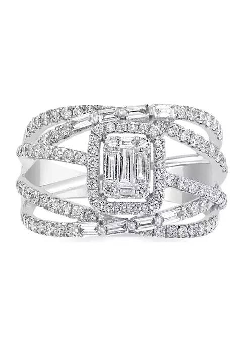 Coupon 🌟 1.1 ct. t.w. Diamond Ring in 14K White Gold by Effy® ❤️ 2 Coupon 🌟 1.1 ct. t.w. Diamond Ring in 14K White Gold by Effy® ❤️ - Image 2