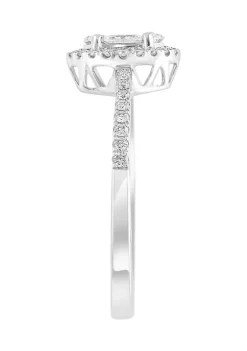 Discount 😉 1/2 ct. t.w. Diamond Cluster Ring in 14K White Gold by Effy® 😍 -Effy® Sales Shop Belk 4256