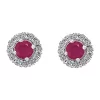 Budget 🌟 1.14 ct. t.w. Ruby and 1/10 ct. t.w. Diamond Earrings in Sterling Silver by Effy® 👏