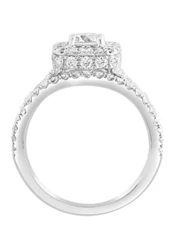 New 😀 14K White Gold Lab Grown Diamond Ring (With 1/2 ct. t.w. Center Size) by Effy® ✨ -Effy® Sales Shop Belk 4278