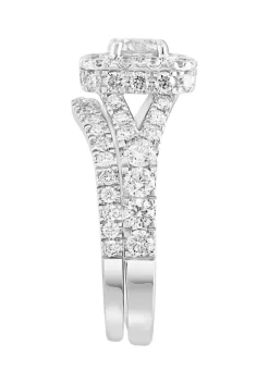 New 😀 14K White Gold Lab Grown Diamond Ring (With 1/2 ct. t.w. Center Size) by Effy® ✨ -Effy® Sales Shop Belk 4279