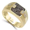 Discount 🔥 3/8 ct. t.w. Espresso and White Diamond Ring in 14K Yellow Gold by Effy® 😍
