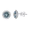 New 🧨 14K White Gold 1/3 ct. t.w. Diamond and 1.95 ct. t.w. Aquamarine Earrings by Effy® 😀