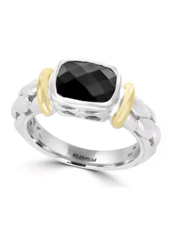 Coupon 🎉 Onyx Cable Ring in 18K Sterling Silver by Effy® ✨