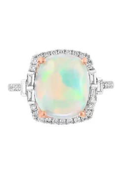 Promo 🔔 14K Rose & White Gold Diamond, Ethiopian Opal Ring by Effy® 🛒 -Effy® Sales Shop Belk 4318