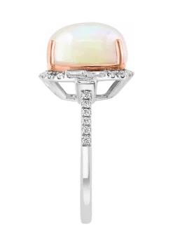 Promo 🔔 14K Rose & White Gold Diamond, Ethiopian Opal Ring by Effy® 🛒 -Effy® Sales Shop Belk 4319