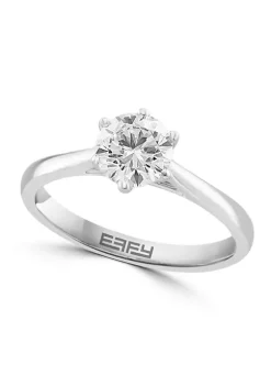 Outlet ⌛ Lab Created 14K White Gold Lab Grown Diamond Ring (With 1 ct. t.w. Center Size) by Effy® 🎉