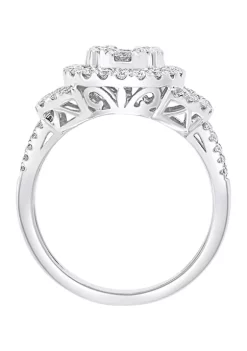 Outlet ⌛ 1.06 ct. t.w. Diamond Cluster Ring in 14K White Gold by Effy® ❤️ -Effy® Sales Shop Belk 4331