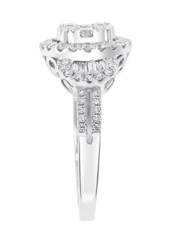 Outlet ⌛ 1.06 ct. t.w. Diamond Cluster Ring in 14K White Gold by Effy® ❤️ -Effy® Sales Shop Belk 4332