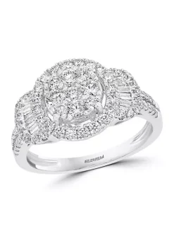 Outlet ⌛ 1.06 ct. t.w. Diamond Cluster Ring in 14K White Gold by Effy® ❤️ -Effy® Sales Shop Belk 4333