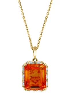Best deal ❤️ 14k Yellow Gold Diamond and Citrine Pendant by Effy® 💯