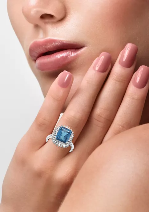 Deals ✔️ 1/2 ct. t.w. Diamonds and 4.55 ct. t.w. London Blue Topaz Ring in 14k White Gold by Effy® ✨ 3 Deals ✔️ 1/2 ct. t.w. Diamonds and 4.55 ct. t.w. London Blue Topaz Ring in 14k White Gold by Effy® ✨ - Image 3
