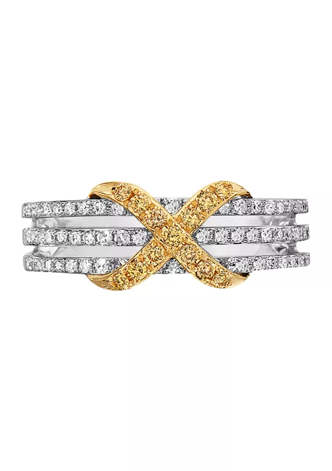 Coupon 🥰 1/3 ct. t.w. Diamond Canaré Ring in 14K Two Tone Gold by Effy® 👍 1 Coupon 🥰 1/3 ct. t.w. Diamond Canaré Ring in 14K Two Tone Gold by Effy® 👍