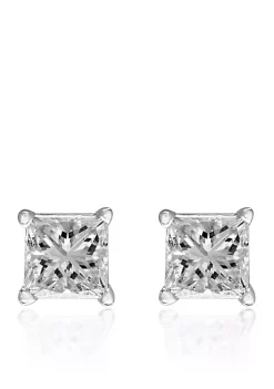 Cheapest 🔔 1/2 ct. t.w. Princess Cut Diamond Studs in 14K White Gold by Effy® 🤩