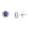 Budget 🔥 Royalé 1/8 ct. t.w. Diamond and 7/8 ct. t.w. Tanzanite Earrings in 14K White Gold by Effy® 😍