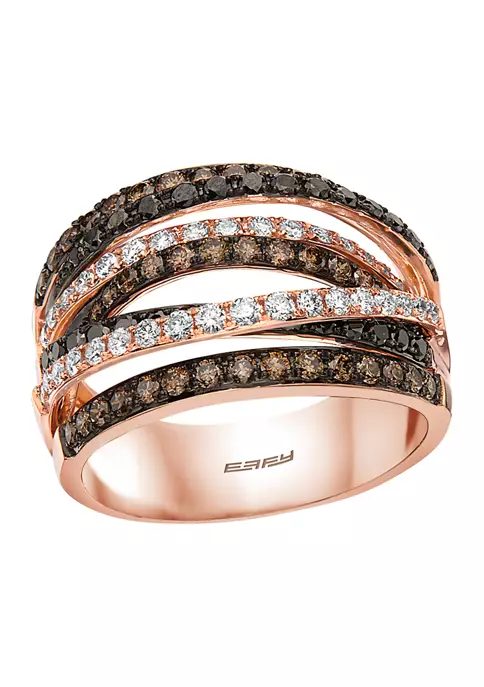 Best Sale ❤️ Confetti 1.36 ct. t.w. Diamond Ring in 14K Rose Gold by Effy® ⭐ 1 Best Sale ❤️ Confetti 1.36 ct. t.w. Diamond Ring in 14K Rose Gold by Effy® ⭐