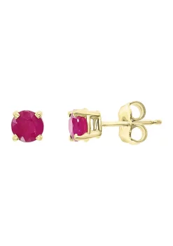 Cheapest ⭐ Amoré 1.14 ct. t.w. Ruby Earrings in 14K Yellow Gold by Effy® ⌛