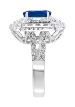 Budget ✔️ 14K White Gold Diamond and Natural Sapphire Ring by Effy® 🔥 -Effy® Sales Shop Belk 4459