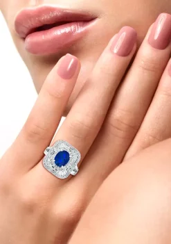 Budget ✔️ 14K White Gold Diamond and Natural Sapphire Ring by Effy® 🔥 -Effy® Sales Shop Belk 4460