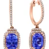 Best Sale 😀 1/3 ct. t.w. Diamond and 2.76 ct. t.w. Tanzanite Earrings in 14K Rose Gold by Effy® 🥰