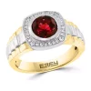 Outlet 😍 1/5 ct. t.w. Diamond and 2.15 ct. t.w. Garnet Ring in Sterling Silver by Effy® 🎁