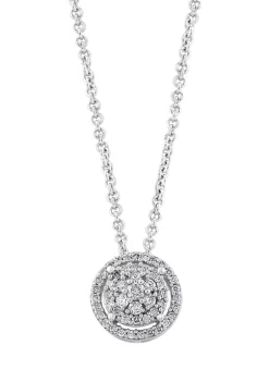 Deals 🧨 925 Silver 1/2 ct. t.w. Diamond Pendant by Effy® 😀