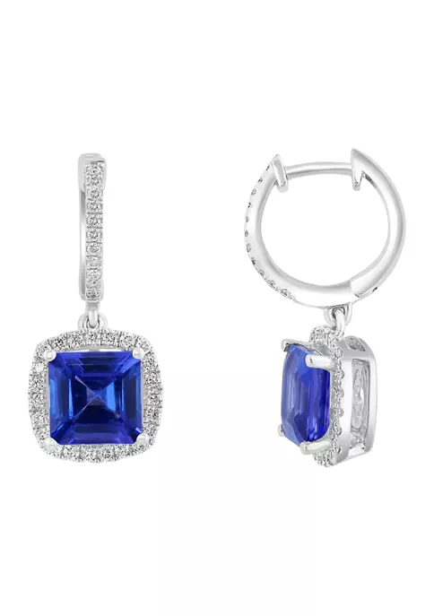 Top 10 🔔 Diamond and Tanzanite Earrings in 14K White Gold by Effy® 🔔 3 Top 10 🔔 Diamond and Tanzanite Earrings in 14K White Gold by Effy® 🔔 - Image 3