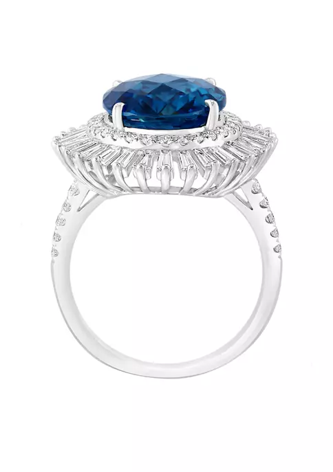 Promo ⭐ 1.23 ct. t.w. Diamond and 8.85 ct. t.w. London Blue Topaz Ring in 14K White Gold by Effy® 👏 3 Promo ⭐ 1.23 ct. t.w. Diamond and 8.85 ct. t.w. London Blue Topaz Ring in 14K White Gold by Effy® 👏 - Image 3