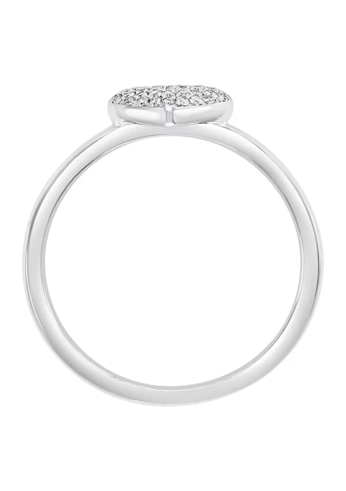 Promo ⭐ 1/8 ct. t.w. Diamond Heart Ring in Sterling Silver by Effy® 😀 2 Promo ⭐ 1/8 ct. t.w. Diamond Heart Ring in Sterling Silver by Effy® 😀 - Image 2