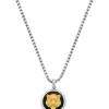 Outlet 🔔 Men's 6.18 ct. t.w. Onyx Gold Tiger Pendant Necklace in Sterling Silver by Effy® ✔️