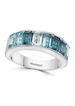 Budget 😉 Men's 3/4 ct. t.w. Black Sapphire Pendant Necklace in Sterling Silver and 14k Yellow Gold by Effy® 🌟