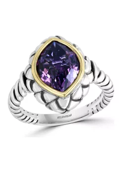 Top 10 ❤️ Sterling Silver/18K Yellow Gold Amethyst Ring by Effy® 😍
