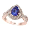 Promo 😉 14K Rose Gold 3/8 ct. t.w. Diamond and 1.52 ct. t.w. Tanzanite Ring by Effy® ❤️