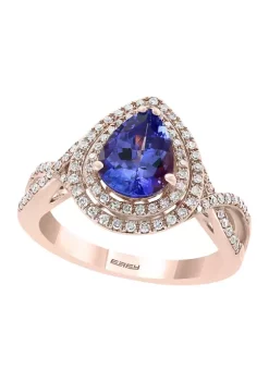 Promo 😉 14K Rose Gold 3/8 ct. t.w. Diamond and 1.52 ct. t.w. Tanzanite Ring by Effy® ❤️