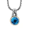 New 👏 7.6 ct. t.w. Blue Topaz Cable Pendant Necklace in Sterling Silver by Effy® 🔥