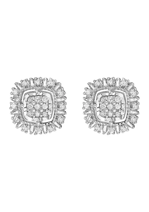 Discount ❤️ 1/5 ct. t.w. Diamond Earrings in Sterling Silver by Effy® 🎁 1 Discount ❤️ 1/5 ct. t.w. Diamond Earrings in Sterling Silver by Effy® 🎁
